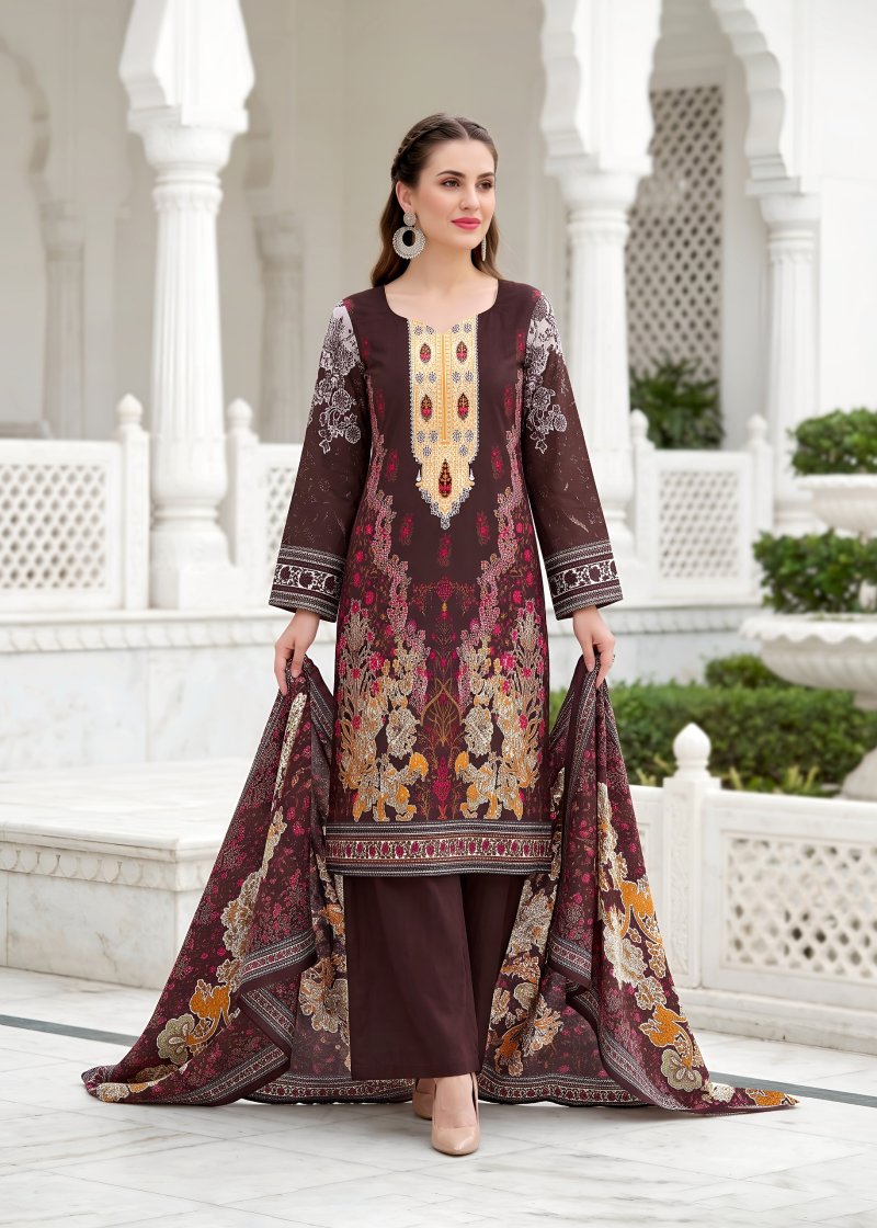 Nazakat By Kavya Kala Soft Cotton Printed Dress Material 